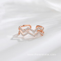 Rose Gold Fine Jewelry 925 Silver Zircon Rings